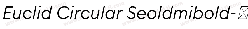 Euclid Circular Seoldmibold字体转换